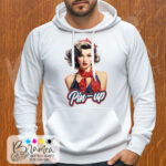 Felpa unisex 'Pin-up' con cappuccio e tascone