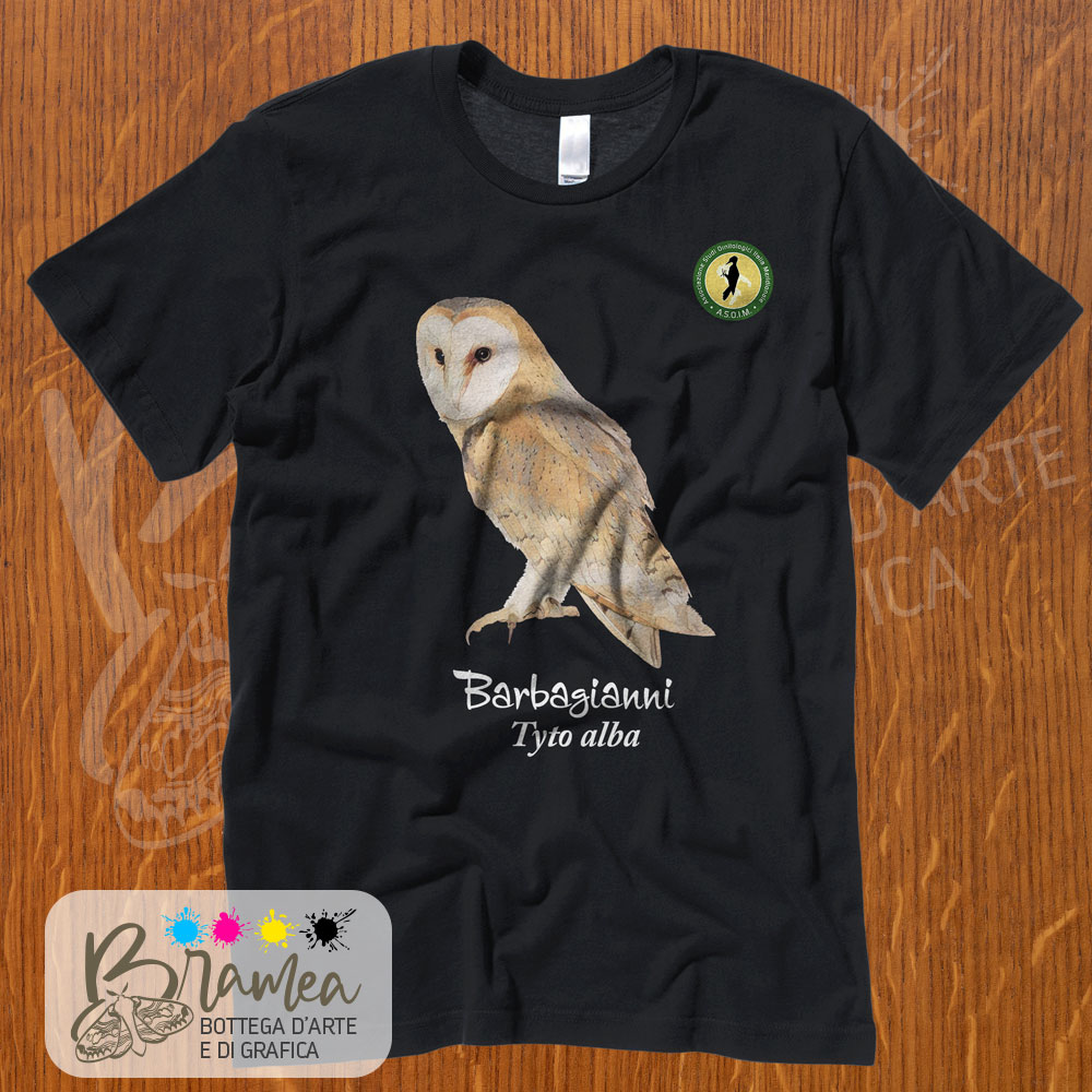 Maglietta_ASOIM_Barbagianni T-shirt ASOIM Barbagianni Taglia XXL/nera - immagine 1