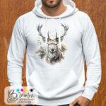 Felpa unisex Cervo con cappuccio e tascone