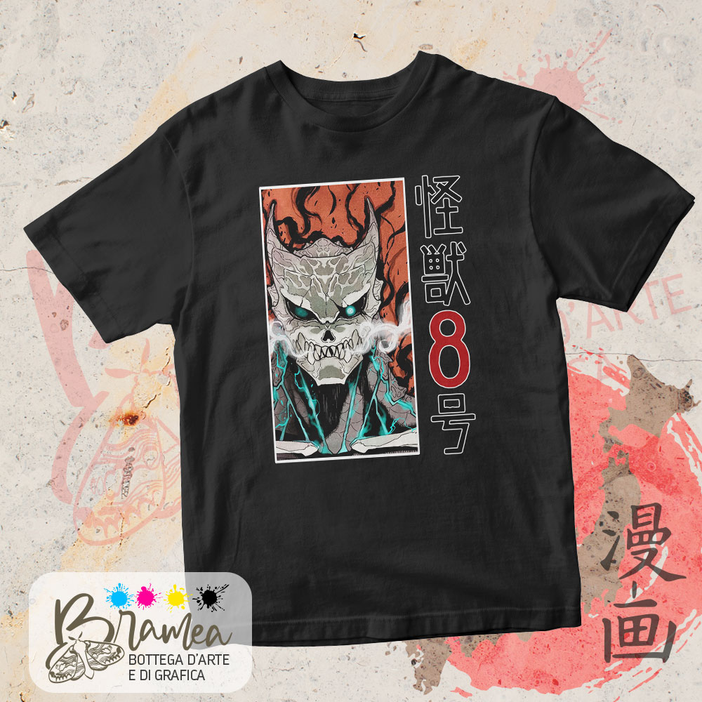 09-Maglietta-Kaiju-no-8-manga-nera T-shirt Kaiju-no-8 Vol.1 - immagine 1