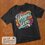 T-Shirt Peace and Love - immagine 5