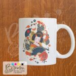 Tazza giapponese geisha carpe koi maneki neko daruma gru Japan style