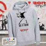 Felpa Banksy - Do it now - Love is in the Air - immagine 3