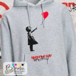 Felpa Banksy - Girl with Balloon - immagine 2
